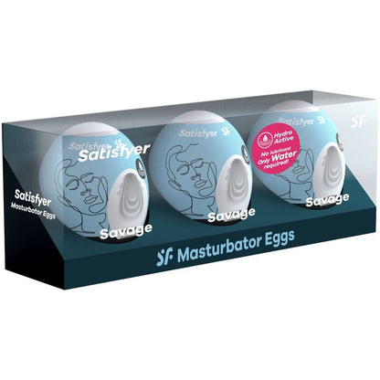 SATISFYER - 3 OVOS MASTURBADOR SAVAGE - Sexshoptuga 