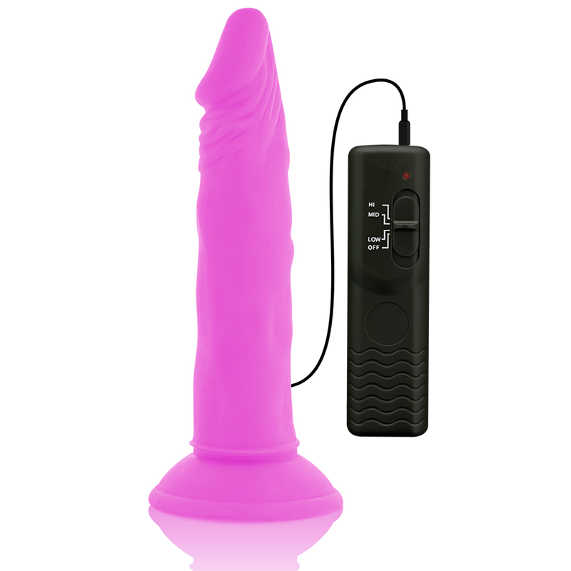 DIVERSIA - FLEXÍVEL VIBRAO VIBRANTE ROXO 23 CM -O- 4.3 CM - Sexshoptuga  Sexshoptuga 