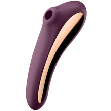 SATISFYER - VIBRADOR DUAL KISS AIR PULSE VINHO TINTO - Sexshoptuga 