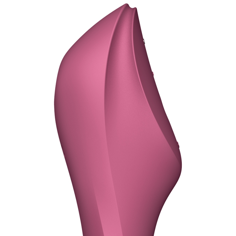 SATISFYER - VIBRADOR DE PULSO DE AR CURVY TRINITY 3 VERMELHO - Sexshoptuga 