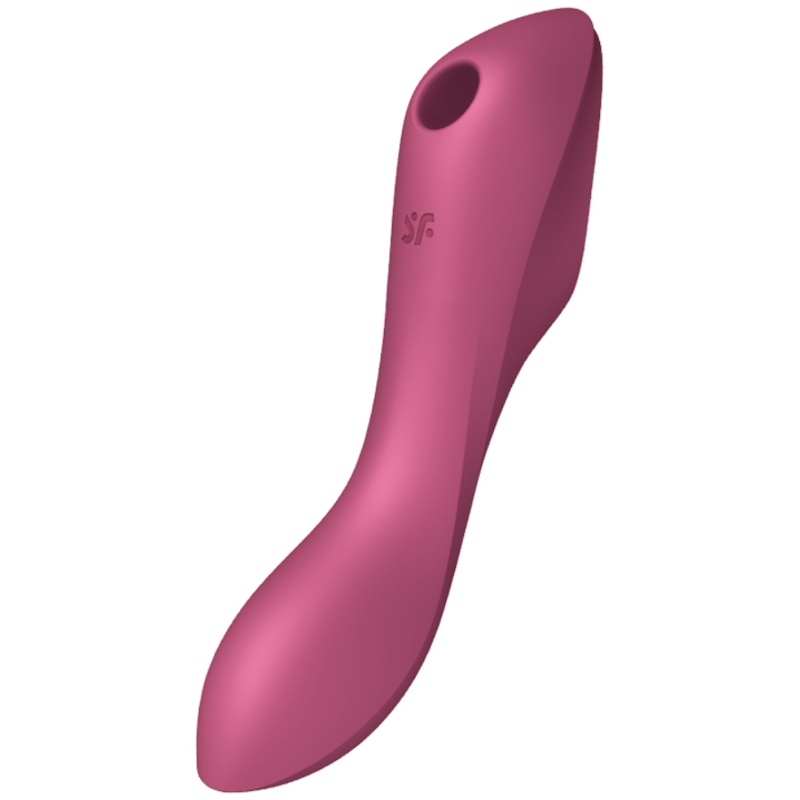 SATISFYER - VIBRADOR DE PULSO DE AR CURVY TRINITY 3 VERMELHO - Sexshoptuga  Sexshoptuga 