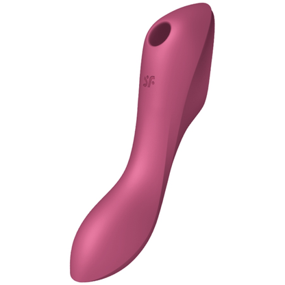 SATISFYER - VIBRADOR DE PULSO DE AR CURVY TRINITY 3 VERMELHO - Sexshoptuga 