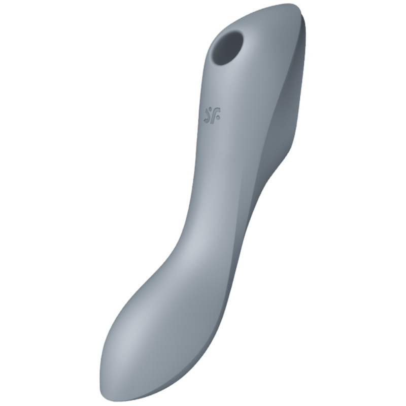 SATISFYER - VIBRADOR DE PULSO DE AR CURVY TRINITY 3 CINZA - Sexshoptuga  Sexshoptuga 