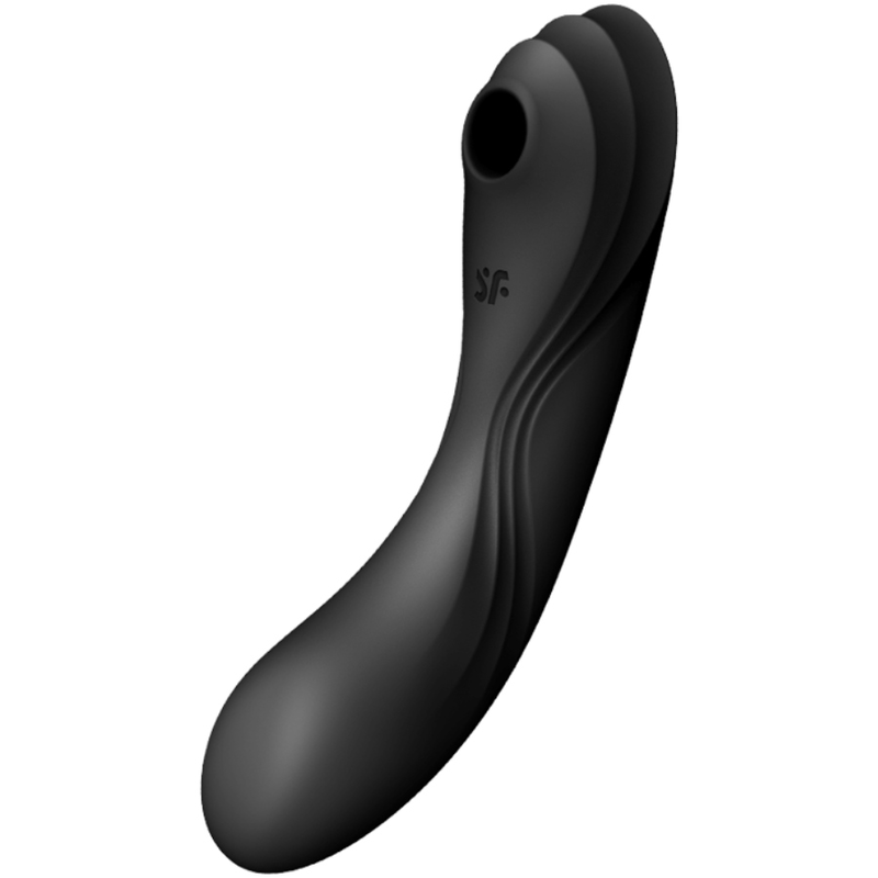 SATISFYER - VIBRADOR DE PULSO DE AR CURVY TRINITY 4 PRETO - Sexshoptuga  Sexshoptuga 