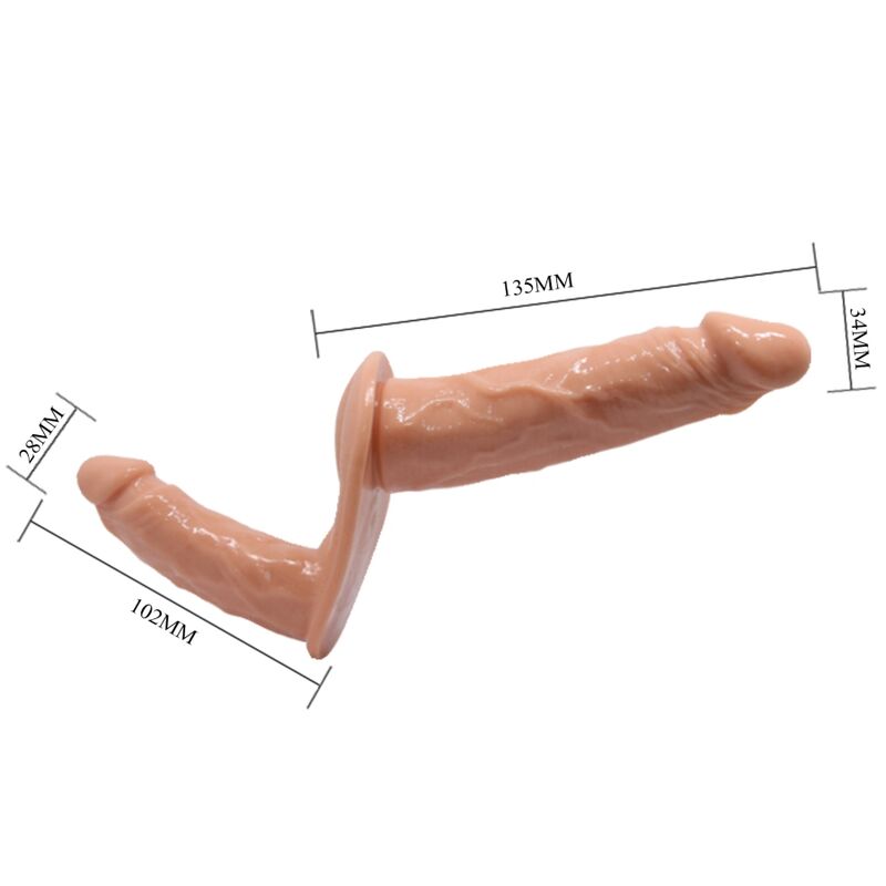 BAILE - ULTRA APAIXONADO DILDOS DUPLOS COM ARNÊS - Sexshoptuga  Sexshoptuga 