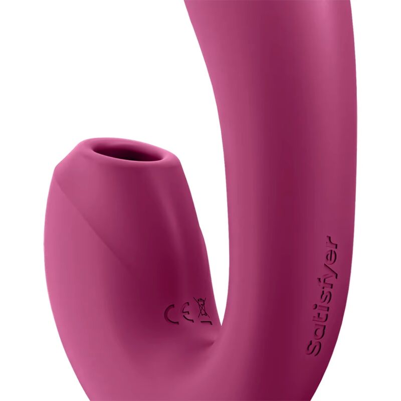 SATISFYER - APLICATIVO ESTIMULADOR E VIBRADOR SUNRAY VERMELHO - Sexshoptuga  Sexshoptuga 