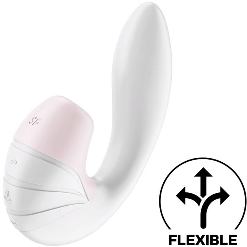 SATISFYER - ESTIMULADOR DE PULSO DE AR SUPERNOVA E VIBRAO BRANCO - Sexshoptuga  Sexshoptuga 