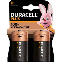 DURACELL - ALKALINE BATTERY PLUS POWER 100 D LR20 2 UNITS