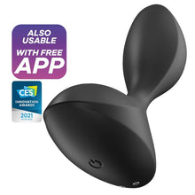 SATISFYER - APLICATIVO DE PLUGUE VIBRATÓRIO SWEET SEAL PRETO - Sexshoptuga 