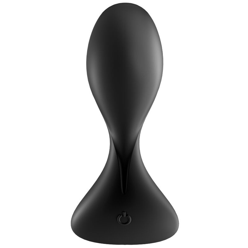 SATISFYER - APLICATIVO DE PLUGUE VIBRATÓRIO TRENDSETTER PRETO - Sexshoptuga  Sexshoptuga 