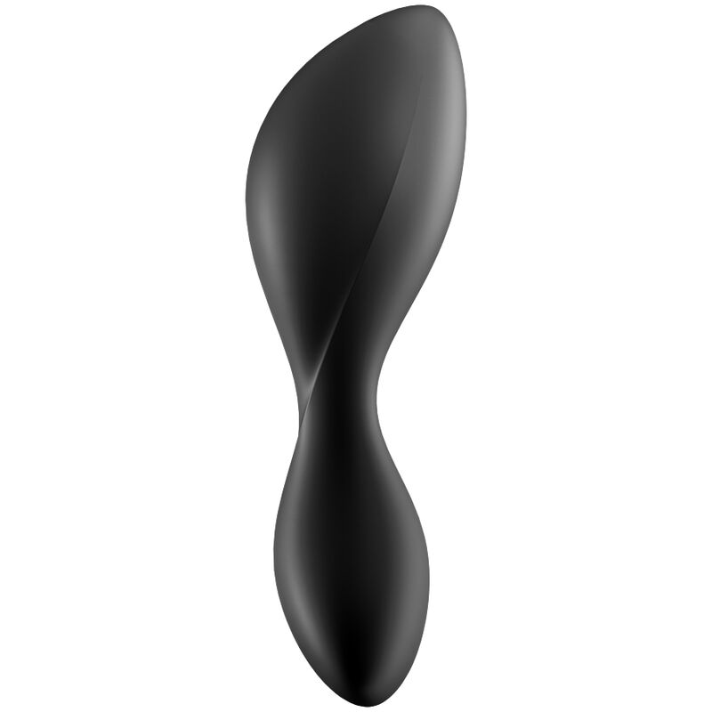 SATISFYER - APLICATIVO DE PLUGUE VIBRATÓRIO TRENDSETTER PRETO - Sexshoptuga 