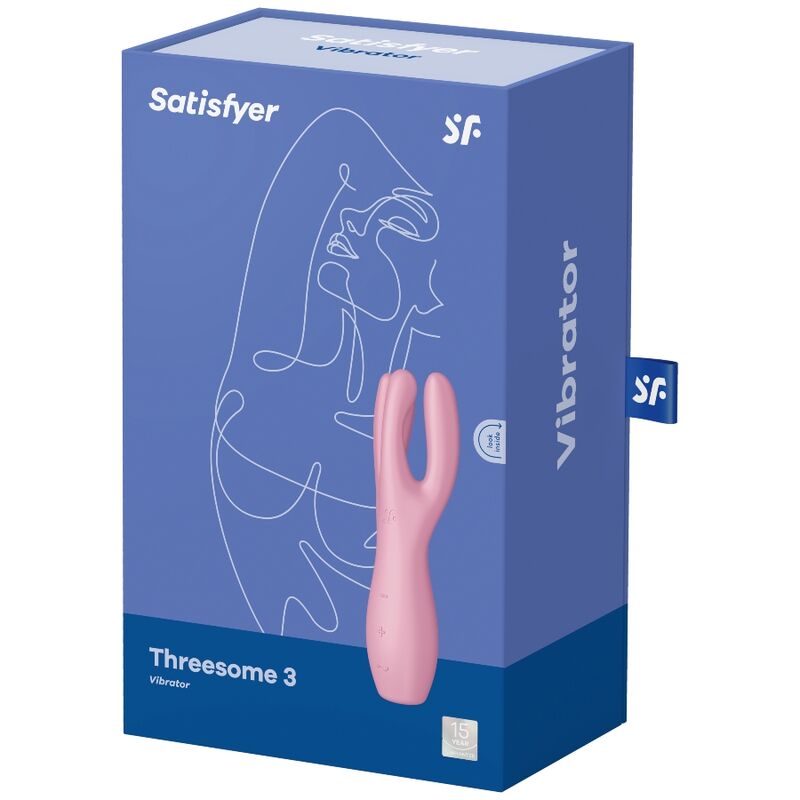 SATISFYER - VIBRADOR THREESOME 3 ROSA - Sexshoptuga  Sexshoptuga 