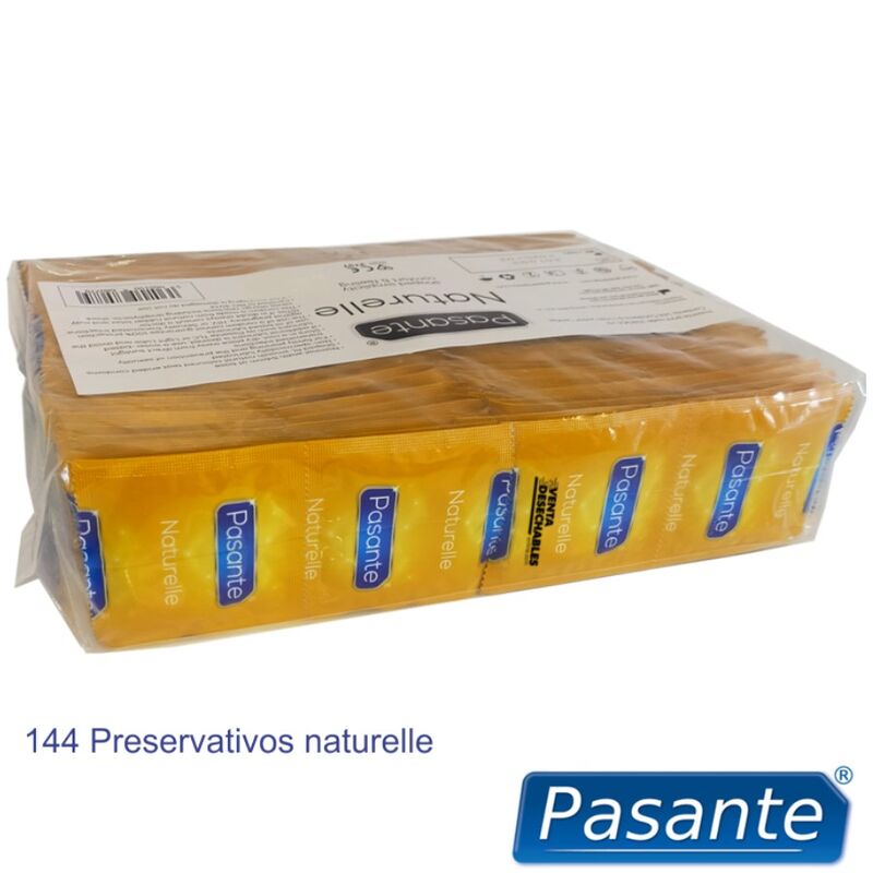 PASANTE - PRESERVATIVOS NATURELLE SACO 144 UNIDADES - Sexshoptuga  Sexshoptuga 