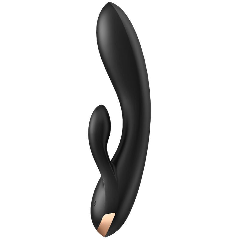 SATISFYER - APLICATIVO VIBRADOR DOUBLE FLEX BRANCO - Sexshoptuga  Sexshoptuga 