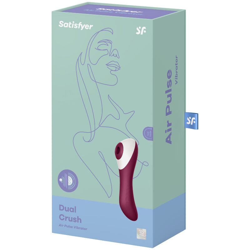 SATISFYER - VIBRADOR DE PULSO DE AR DUAL CRUSH - Sexshoptuga  Sexshoptuga 