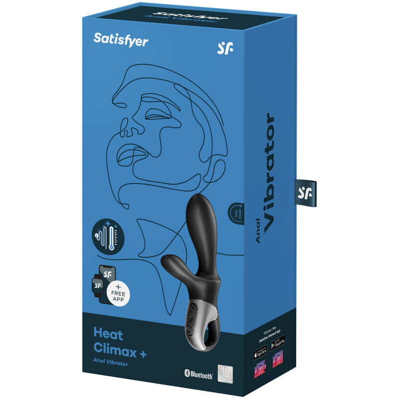 SATISFYER - HEAT CLIMAX+ APP VIBRADOR ANAL PRETO - Sexshoptuga  Sexshoptuga 