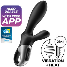 SATISFYER - HEAT CLIMAX+ APP VIBRADOR ANAL PRETO - Sexshoptuga 