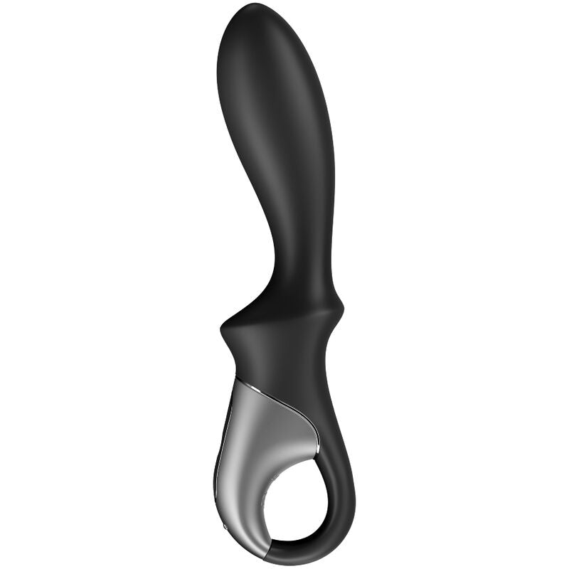 SATISFYER - APLICATIVO VIBRADOR ANAL HEAT CLIMAX PRETO - Sexshoptuga 