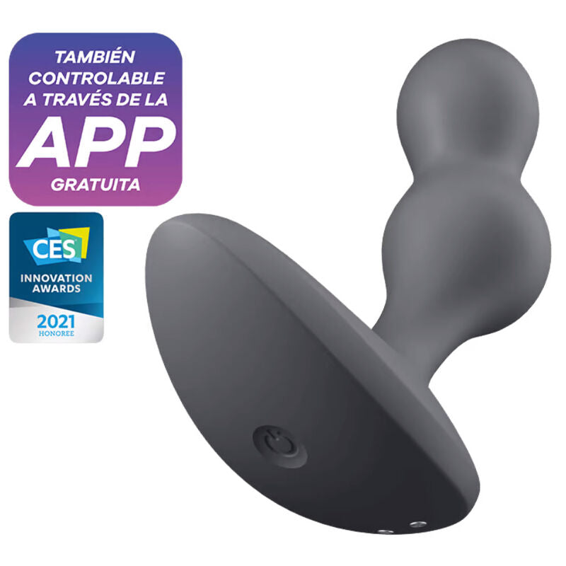 SATISFYER - APLICATIVO DE PLUGUE VIBRATÓRIO DEEP DIVER CINZA - Sexshoptuga  Sexshoptuga 