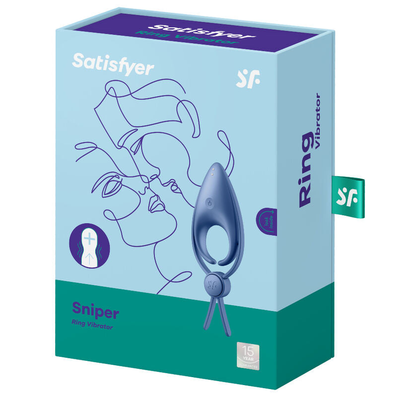 SATISFYER - VIBRADOR SNIPER RING AZUL - Sexshoptuga 