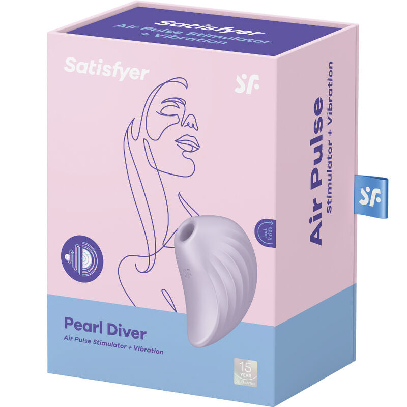 SATISFYER - ESTIMULADOR E VIBRADOR DE PULSO DE AR PEARL DIVER VERDE - Sexshoptuga  Sexshoptuga 