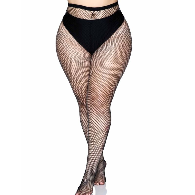 LEG AVENUE - MEIA-CALA BACKSEAM - PRETA PLUS SIZE - Sexshoptuga  Sexshoptuga 