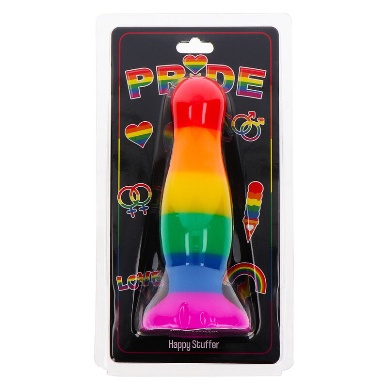 ORGULHO - BANDEIRA LGBT PLUG FELIZ STUFER 12 CM - Sexshoptuga  Sexshoptuga 