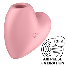 SATISFYER - CUTIE HEART ESTIMULADOR DE PULSO E VIBRADOR DE AR AZUL - Sexshoptuga  Sexshoptuga 