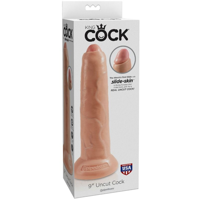 KING COCK - DILDO REALÍSTICO CARNE SEM CORTES 23 CM - Sexshoptuga 