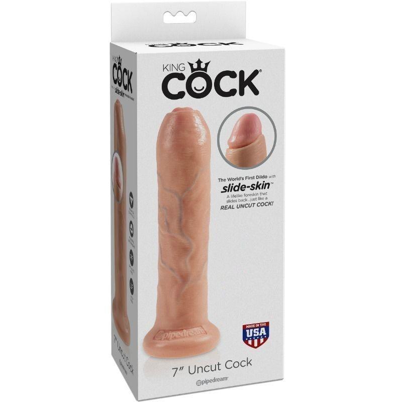 KING COCK - DILDO REALÍSTICO CARNE SEM CORTES 21 CM - Sexshoptuga 