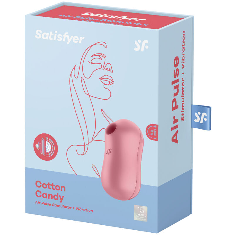 SATISFYER - ESTIMULADOR E VIBRADOR DE PULSO DE AR COTTON CANDY LILÁS - Sexshoptuga  Sexshoptuga 