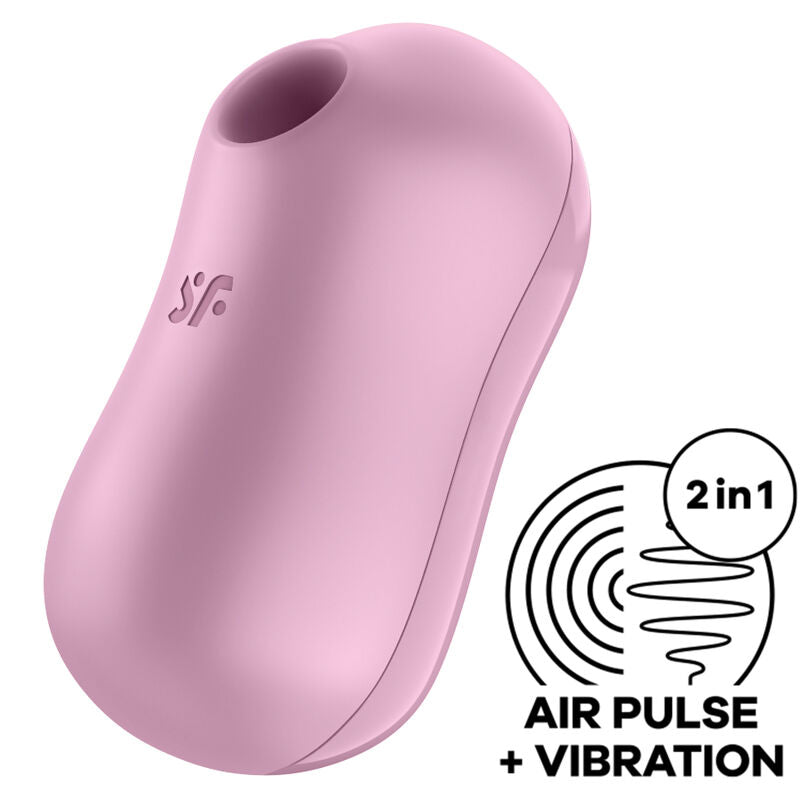 SATISFYER - ESTIMULADOR E VIBRADOR DE PULSO DE AR COTTON CANDY LILÁS - Sexshoptuga  Sexshoptuga 