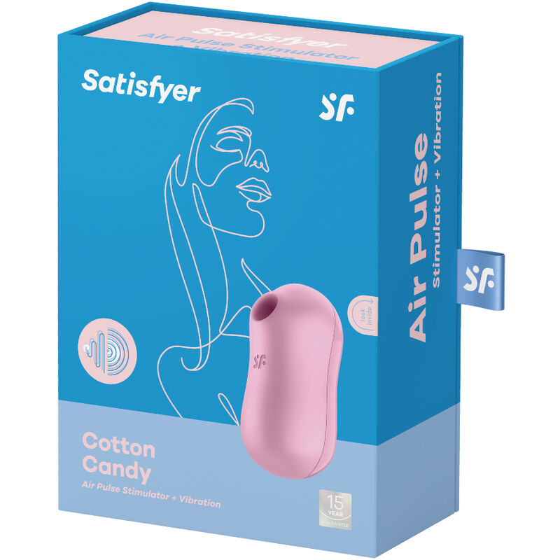 SATISFYER - ESTIMULADOR E VIBRADOR DE PULSO DE AR COTTON CANDY LILÁS - Sexshoptuga  Sexshoptuga 