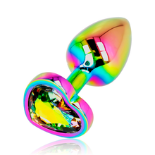 OHMAMA - PLUG ANAL DE CORAÇÃO IRIDESCENTE TAMANHO S - Sexshoptuga 