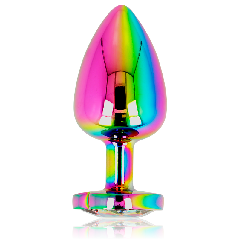 OHMAMA - PLUG ANAL DE CORAÇÃO IRIDESCENTE TAMANHO L - Sexshoptuga 