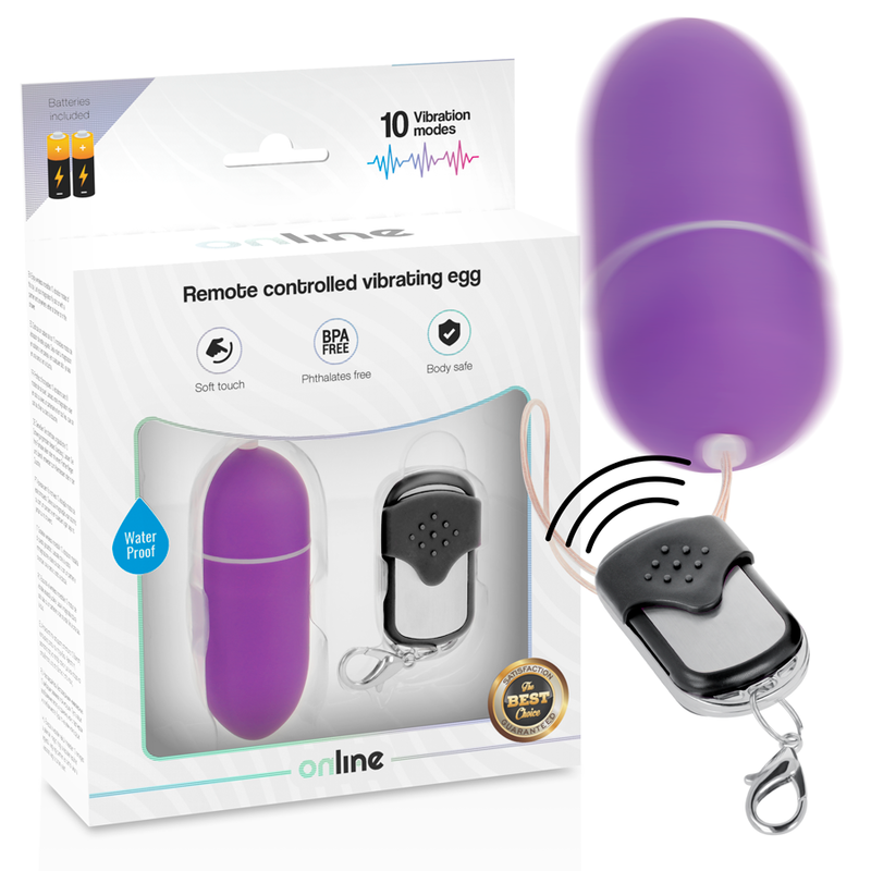 ONLINE - OVO VIBRANTE COM CONTROLE REMOTO L LILAC - Sexshoptuga  Sexshoptuga 