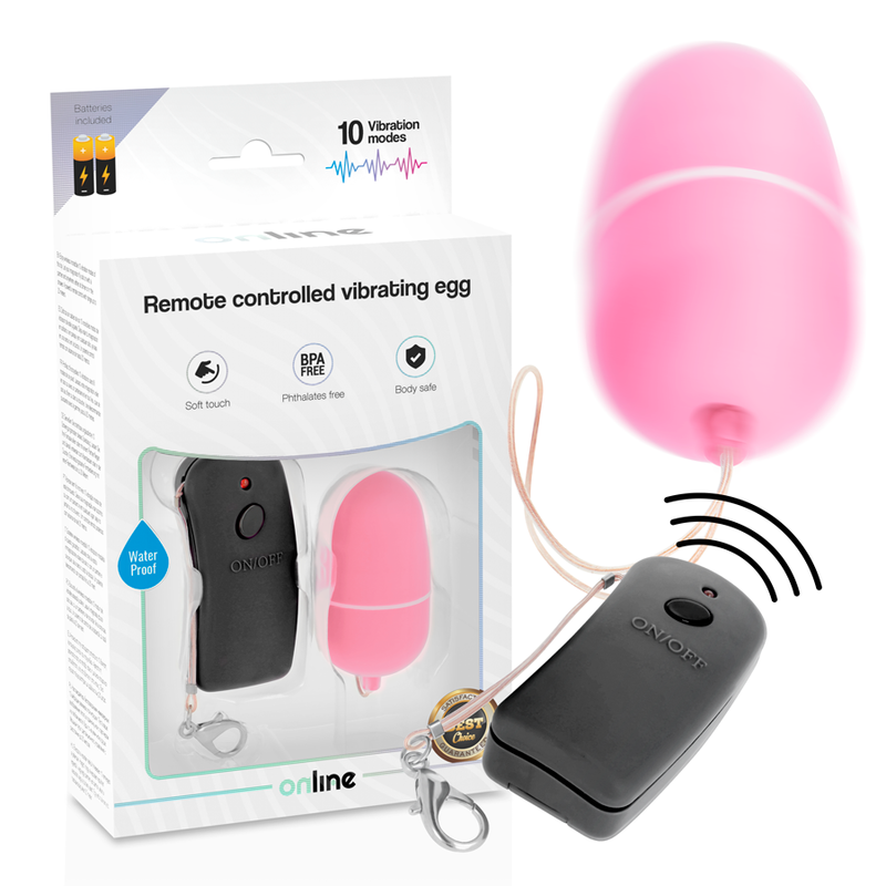 ONLINE - OVO VIBRANTE COM CONTROLE REMOTO ROSA - Sexshoptuga  Sexshoptuga 