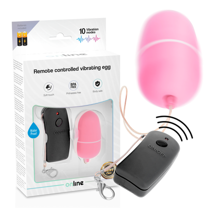 ONLINE - OVO VIBRANTE COM CONTROLE REMOTO ROSA - Sexshoptuga 