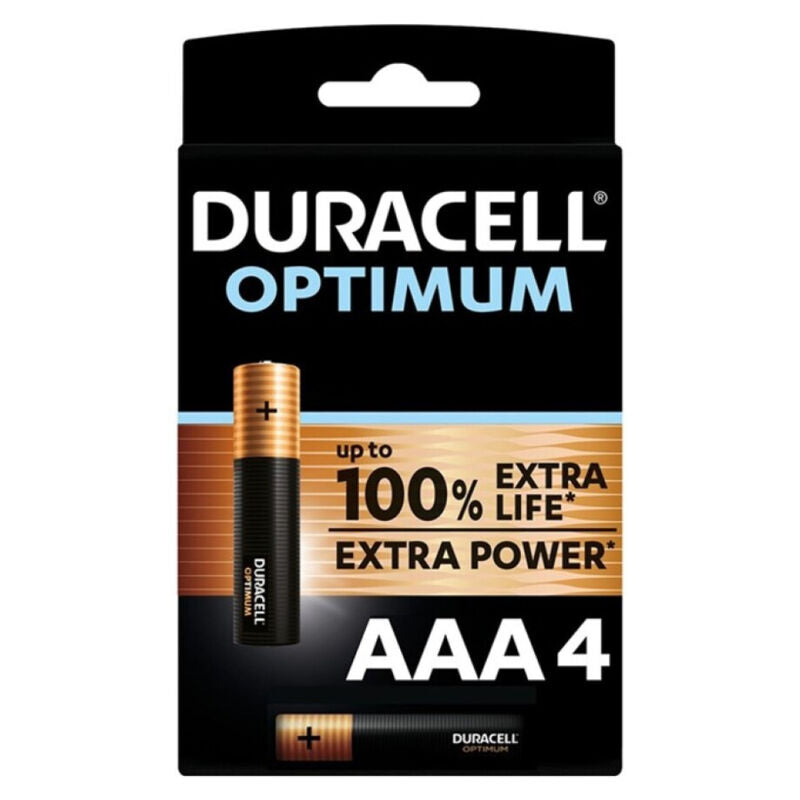 DURACELL - BATERIA ALCALINA OPTIMUM 200 AAA LR03 4 UNIDADE - Sexshoptuga  Sexshoptuga 