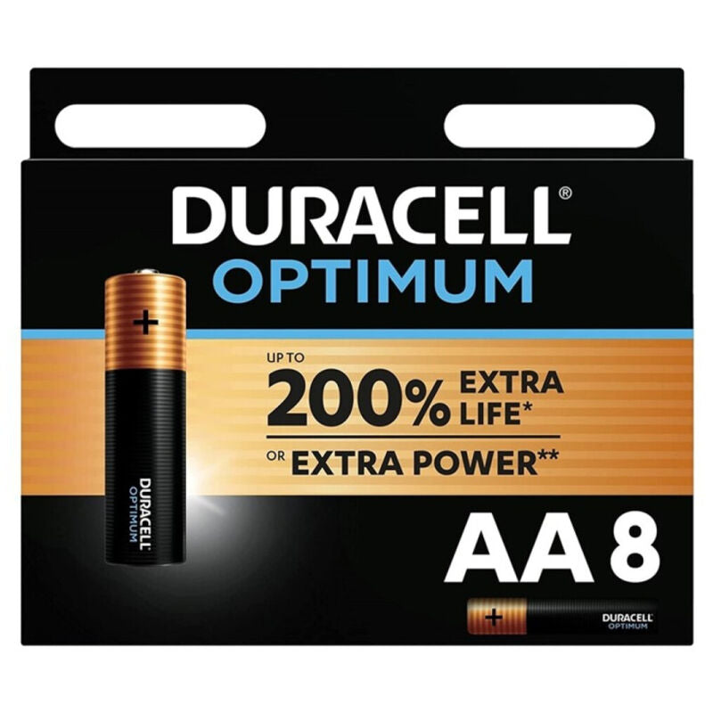 DURACELL - OPTIMUM 200 BATERIA ALCALINA AA LR6 8 UNIDADE Sexshoptuga 