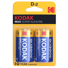 KODAK - BATERIA ALCALINA MAX D LR20 2 UNIDADES - Sexshoptuga 