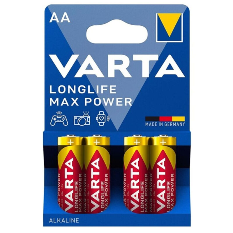 VARTA - BATERIA ALCALINA MAX POWER AA LR6 4 UNIDADES - Sexshoptuga  Sexshoptuga 