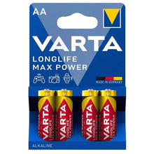 VARTA - BATERIA ALCALINA MAX POWER AA LR6 4 UNIDADES - Sexshoptuga 