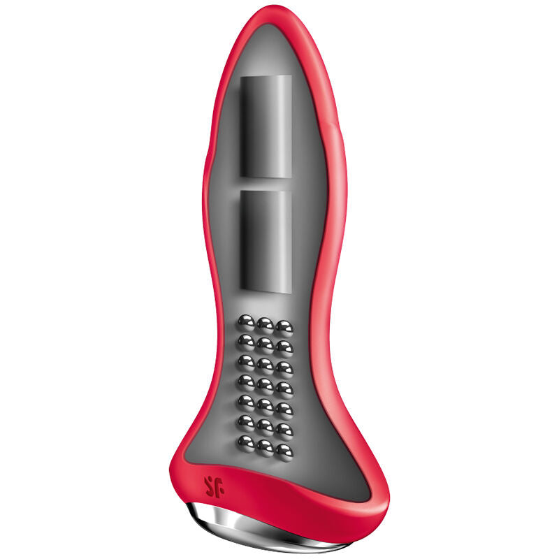 SATISFYER - ROTATOR PLUG 1+ VIBRATING PLUG APP VERMELHO - Sexshoptuga 