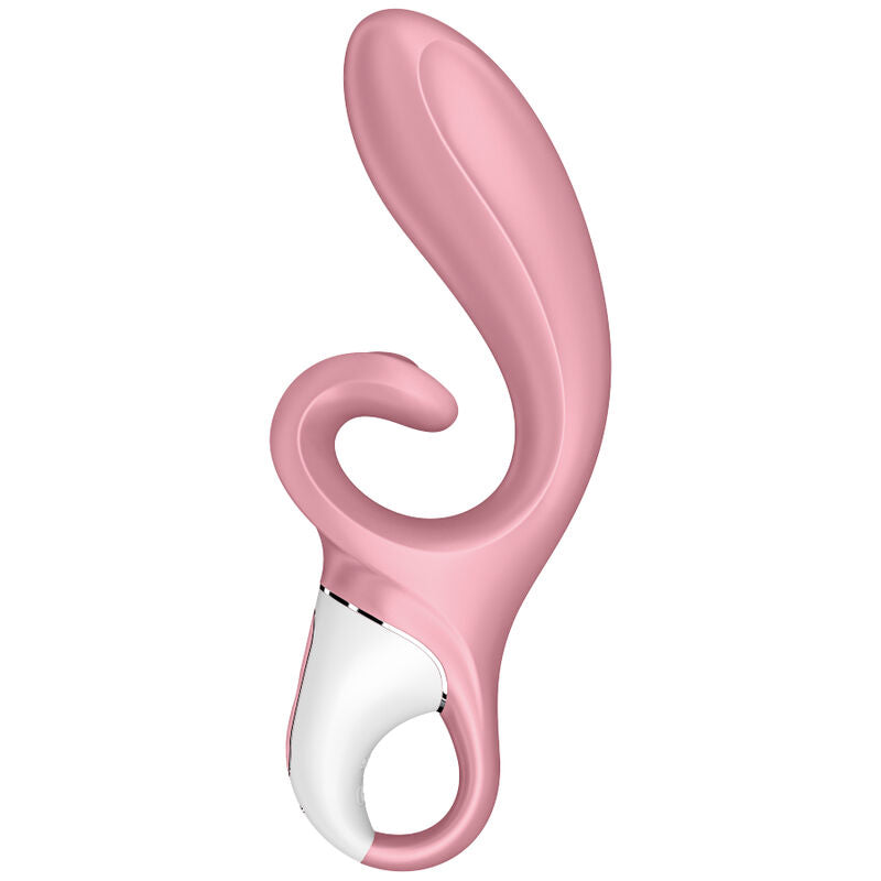 SATISFYER - APLICATIVO VIBRADOR DE COELHO HUG ME ROSA - Sexshoptuga  Sexshoptuga 