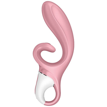 SATISFYER - APLICATIVO VIBRADOR DE COELHO HUG ME ROSA - Sexshoptuga 