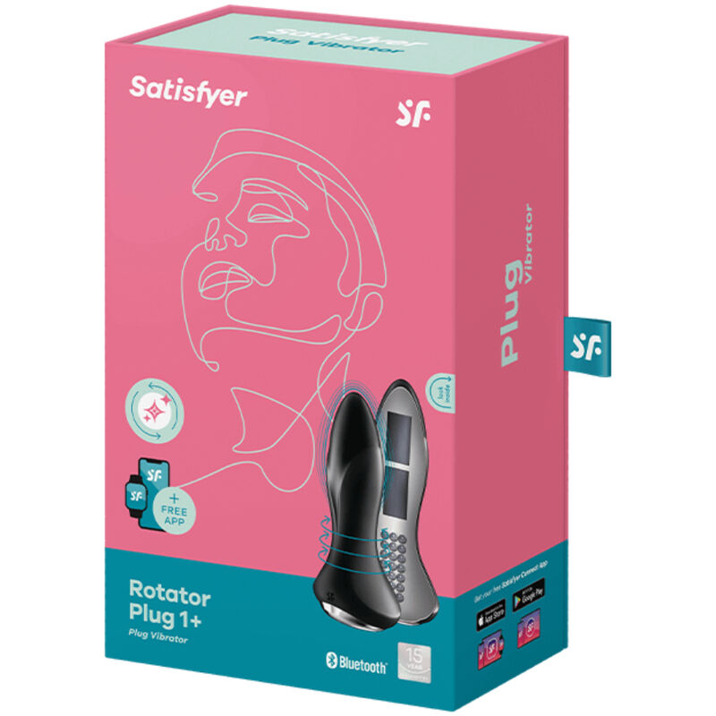 SATISFYER - ROTATOR PLUG 1+ VIBRATING PLUG APP VERMELHO - Sexshoptuga  Sexshoptuga 