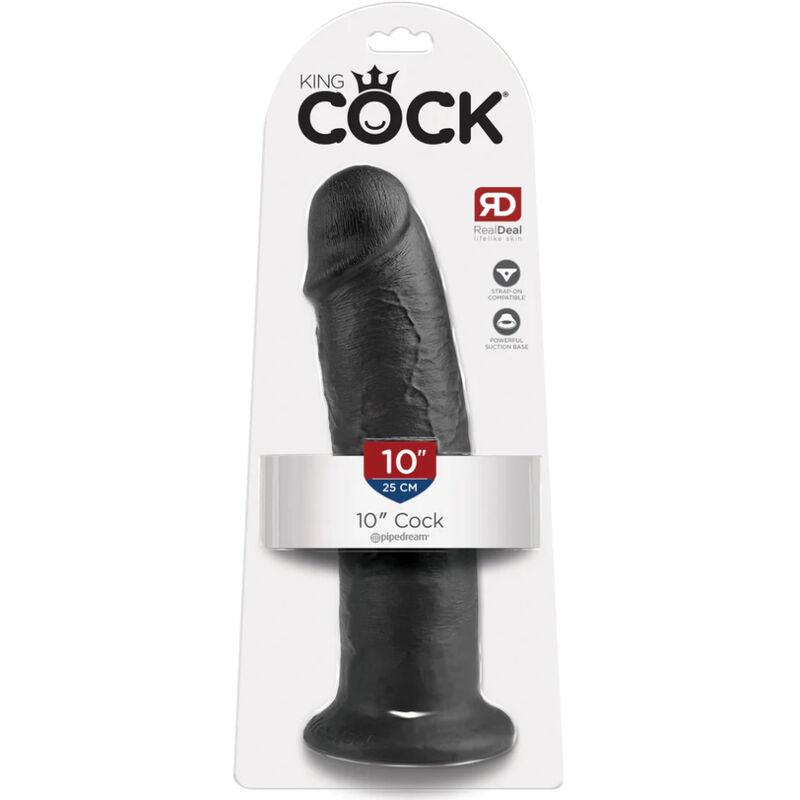 KING COCK - 10 DILDO PRETO 25 CM - Sexshoptuga 