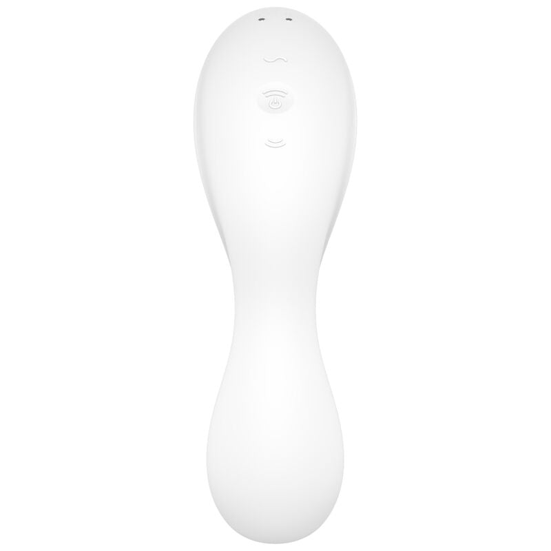 SATISFYER - CURVY TRINITY 5 ESTIMULADOR DE PULSO DE AR E APLICATIVO VIBRADOR BRANCO - Sexshoptuga  Sexshoptuga 