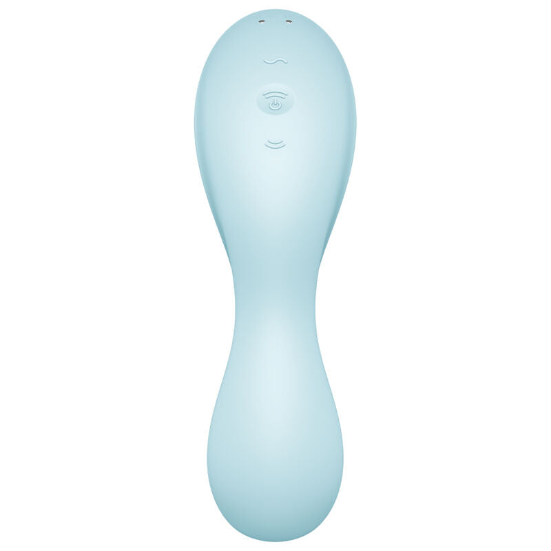 SATISFYER - CURVY TRINITY 5 ESTIMULADOR DE PULSO DE AR E APLICATIVO VIBRADOR BRANCO - Sexshoptuga  Sexshoptuga 